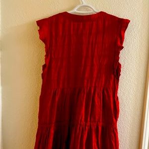 Red Summer Boho Dress